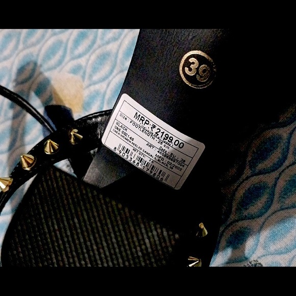 Black Studded heels (new with tags and box) - Picture 2 of 5